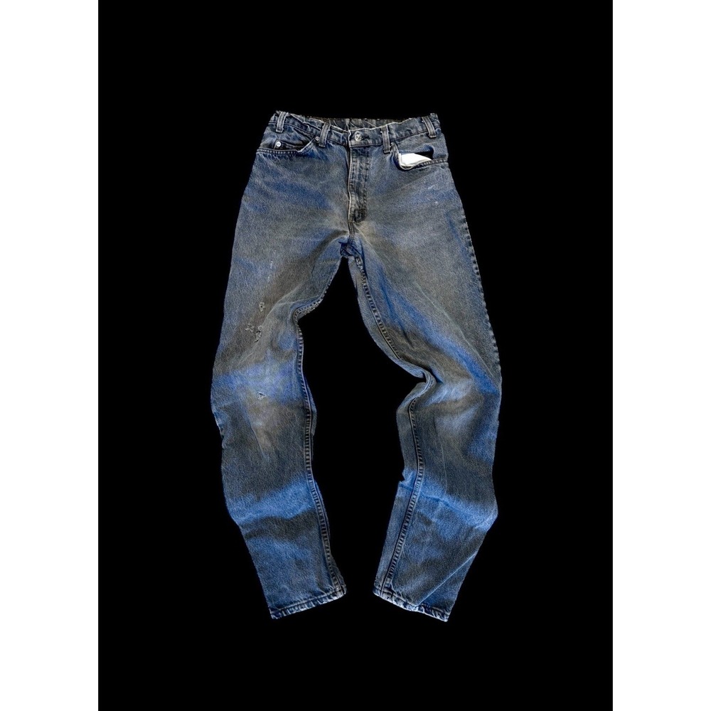 Vintage Levi's 550 Jeans‎ 28x32 Black Orange Tab Relaxed Fit Tapered Leg USA